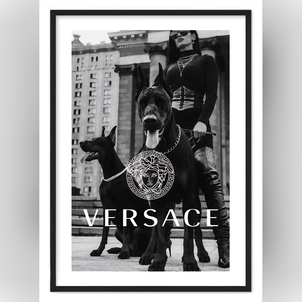 Versace Style 8.5"×11" Framed Wall Art